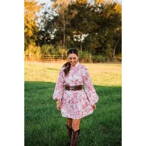 NEW HIDDENBRAND o'malley lace up dress in red